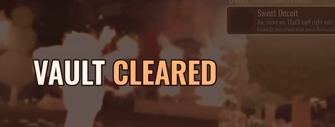 DOORS shows VAULT CLEARED and the Sweet Deceit achievement.