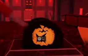 Floor 9 lever with the same pumpkin symbol as the room display.